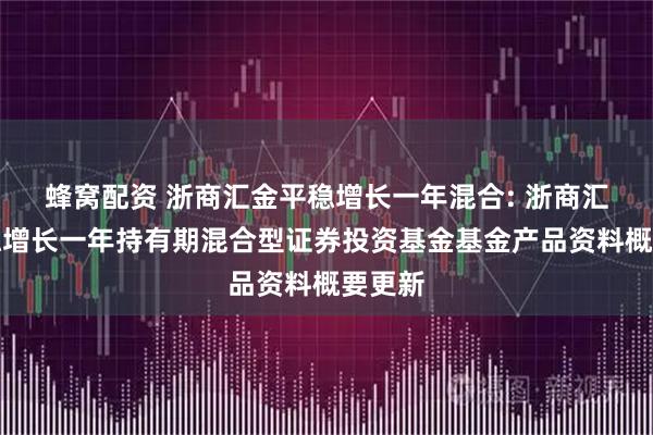 蜂窝配资 浙商汇金平稳增长一年混合: 浙商汇金平稳增长一年持有期混合型证券投资基金基金产品资料概要更新