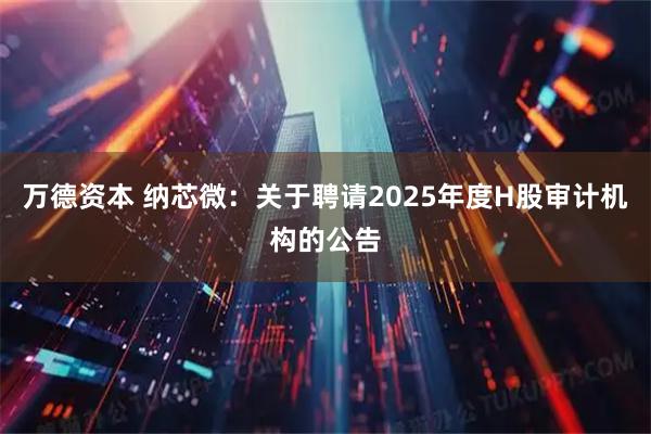 万德资本 纳芯微：关于聘请2025年度H股审计机构的公告